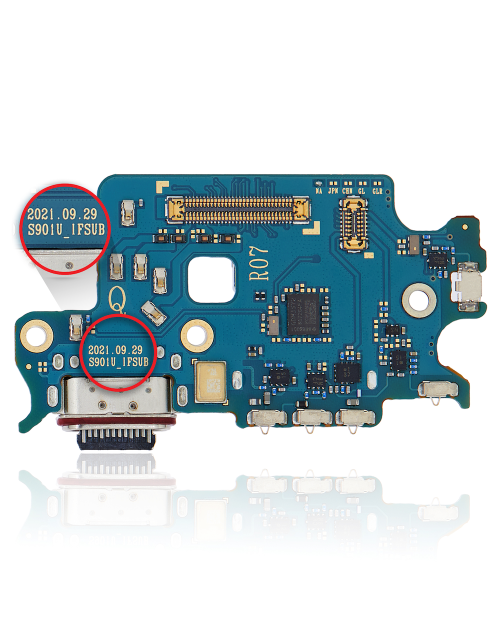 Data Connector(Charging Port) Samsung Galaxy S22 Used OEM Grade A Reclaim(A) Phantom Black