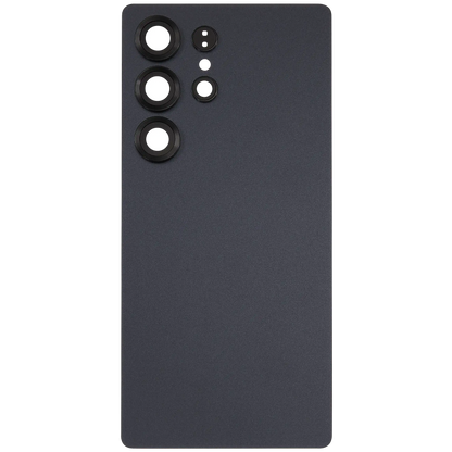 Back Cover Glass With Camera Lens For Samsung Galaxy S25 Ultra Aftermarket Titanium Black