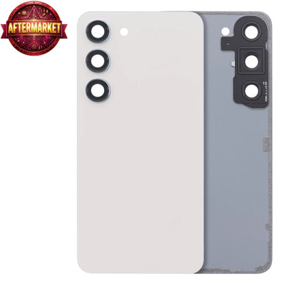 Back Cover Glass With Camera Lens For Samsung Galaxy S23 Aftermarket