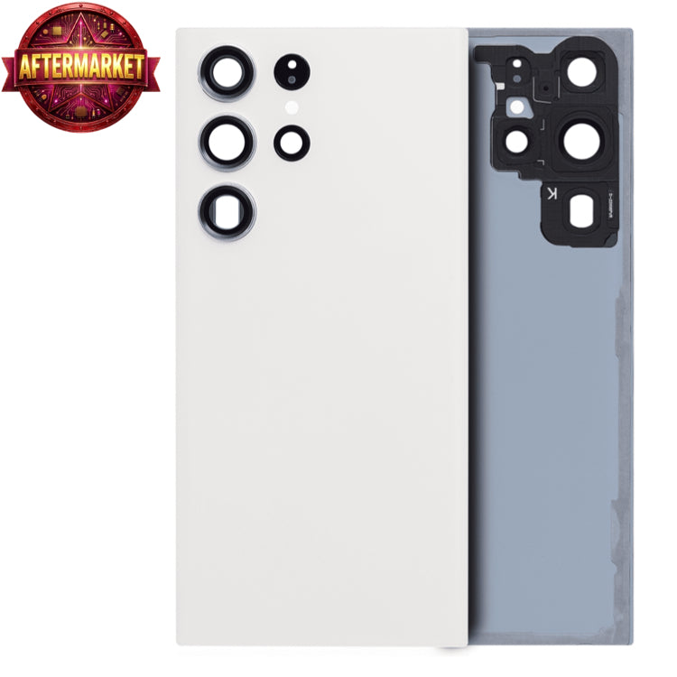 Back Cover Glass With Camera Lens For Samsung Galaxy S23 Ultra Aftermarket