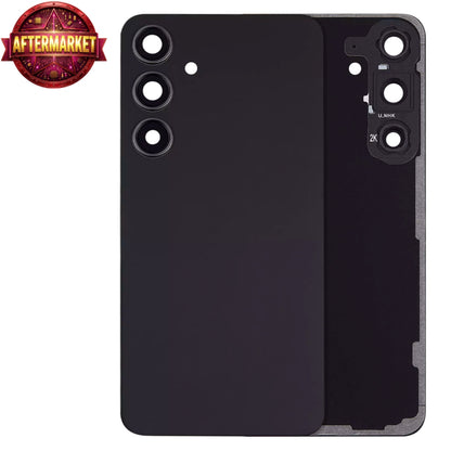 Back Cover Glass With Camera Lens For Samsung Galaxy S24 Plus Aftermarket Onyx Black