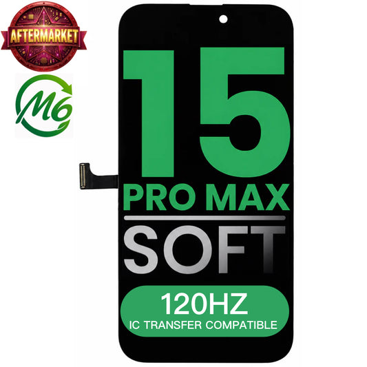 Display (LCD/OLED/LCM/Screen) Screen Assembly (With IC Removable With 120HZ) (Soft OLED) Aftermarket All Colors For iPhone 15 Pro Max