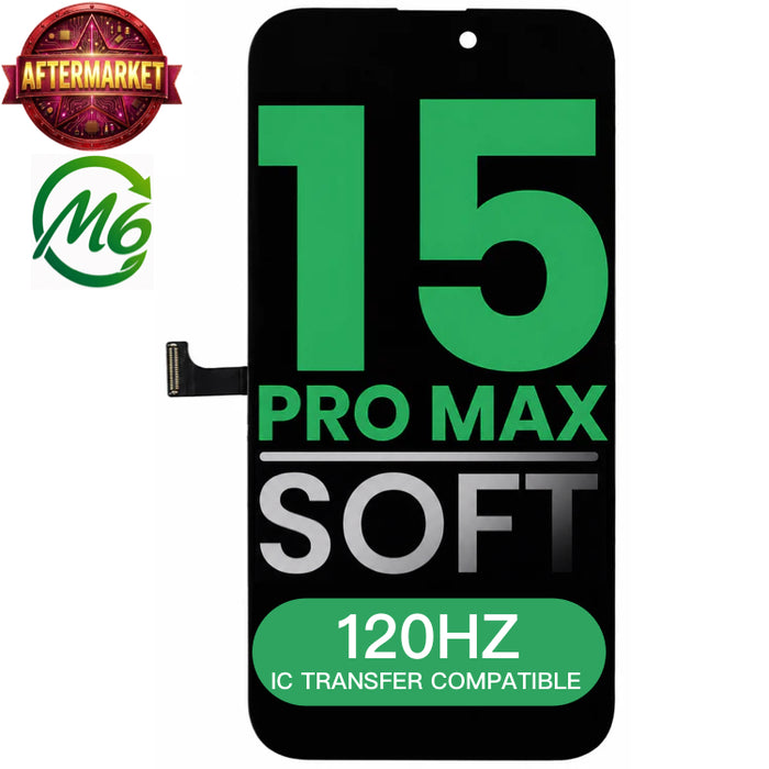 Display (LCD/OLED/LCM/Screen) Screen Assembly (With IC Removable With 120HZ) (Soft OLED) Aftermarket All Colors For iPhone 15 Pro Max