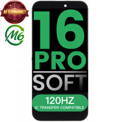 Display (LCD/OLED/LCM/Screen) Screen Assembly (With IC Removable With 120HZ) (Soft OLED) Aftermarket All Colors For iPhone 16 Pro