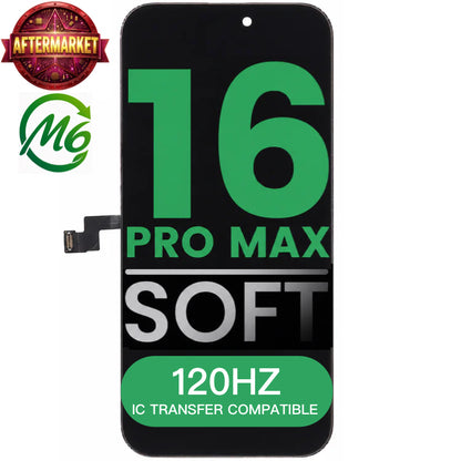Display(LCD/OLED/LCM/Screen) Screen Assembly (With IC Removable With 120HZ)(Soft OLED) Aftermarket All Colors For iPhone 16 Pro Max