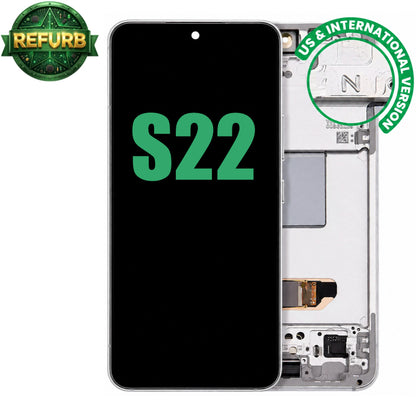 Display with frame (LCD/OLED/LCM/Screen) (US & International Version) For Samsung Galaxy S22