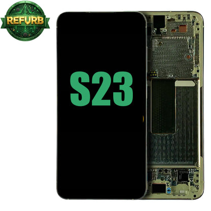 Display with frame (LCD/OLED/LCM/Screen) (US & International Version) For Samsung Galaxy S23