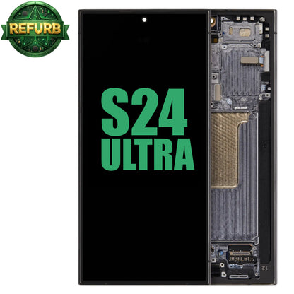 Display with frame (LCD/OLED/LCM/Screen) (US & International Version)For Samsung Galaxy S24 Ultra Titanium Black