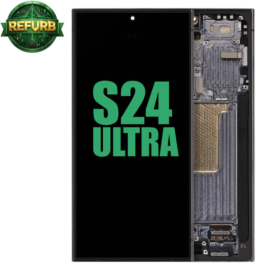 Display with frame (LCD/OLED/LCM/Screen) (US & International Version)For Samsung Galaxy S24 Ultra Titanium Black
