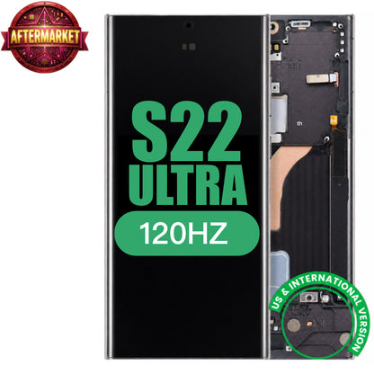 Display with frame (LCD/OLED/LCM/Screen)(US & International Version) For Samsung Galaxy S22 Ultra