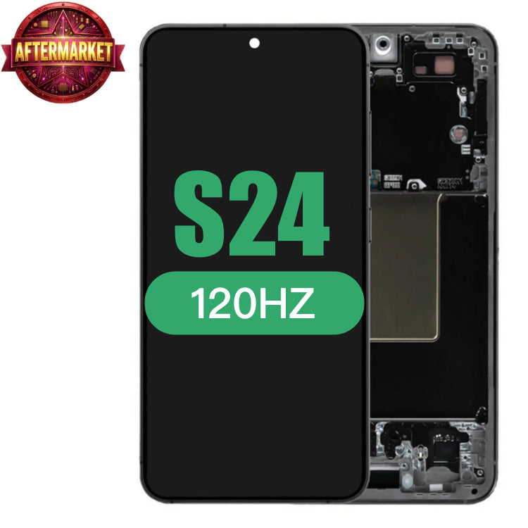 Display with frame (LCD/OLED/LCM/Screen) For Samsung Galaxy S24 Onyx Black