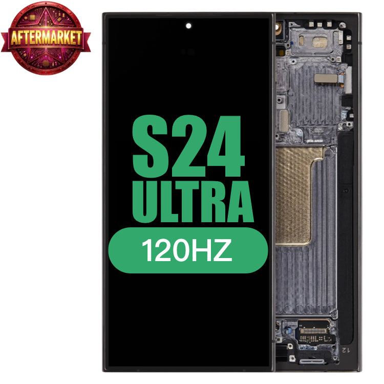 Display with frame (LCD/OLED/LCM/Screen) (US & International Version)For Samsung Galaxy S24 Ultra Titanium Black